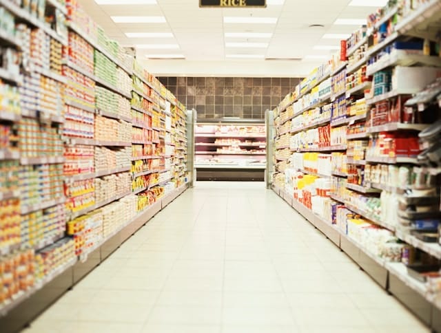 etiquette rayon magasin